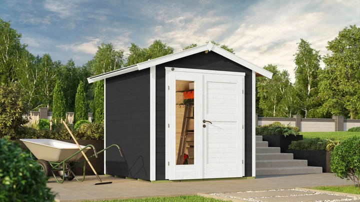 Gartenhaus Blackmount 224, 235x209, Design-Doppeltür, anthrazit