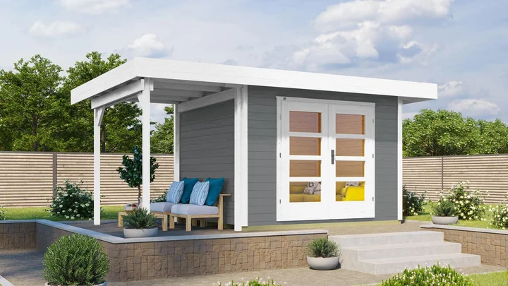 Gartenhaus Marlo 126, 442x241, Carbongrau