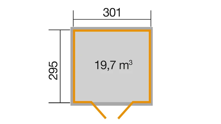 Gartenhaus Barrie wekaLine 218, 301x295, Schwedenrot