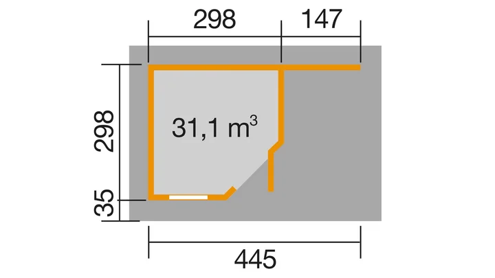 Gartenhaus Winton 213, 456x298, Schwedenrot