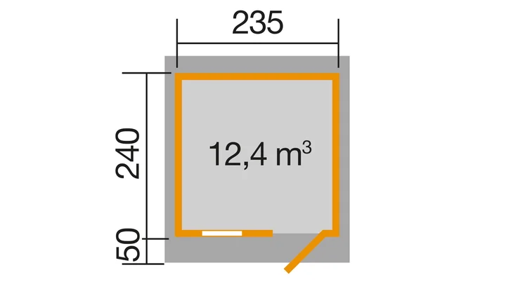 Gartenhaus Blackmount 170, 235x240, Naturbelassen