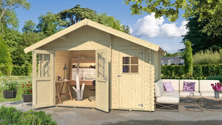 Gartenhaus Vaduz 253, 370x250, Naturbelassen