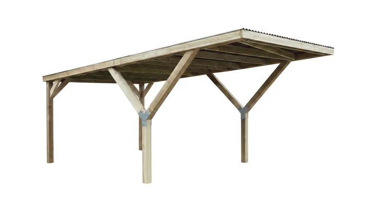 Carport 612, 300x362, Grün imprägniert