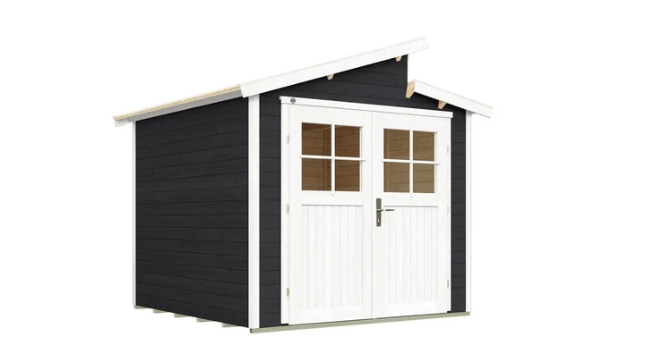 Gartenhaus Blackmount 226, 235x239, Satteldach, Doppeltür, anthrazit