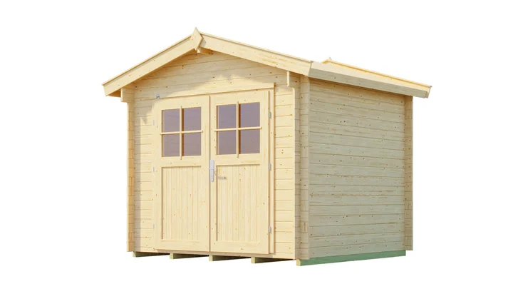 Gartenhaus Blumberg 112, 250x250, Naturbelassen