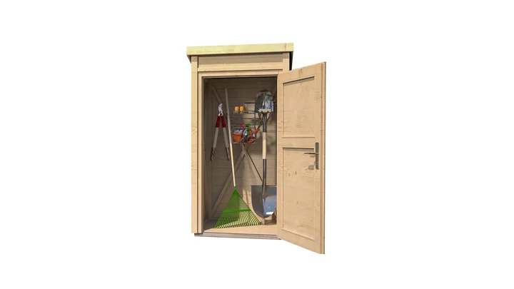 Gartenschrank 367, 109,6x106,2, Einzeltür, naturbelassen