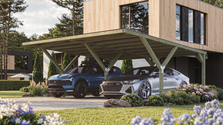 Carport 612, 588x362, Stahldach