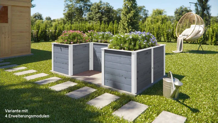 Element-Hochbeet 669, 98x69, Grau