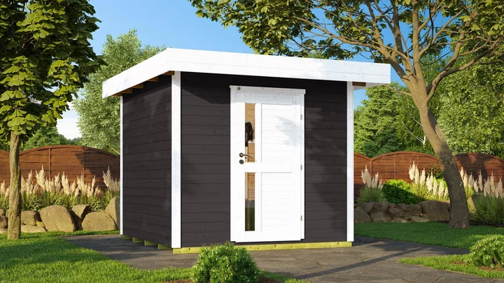 Gartenhaus Kingston 172, 235x301, Design-Einzeltür, anthrazit