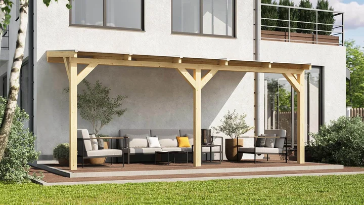 Terrassenüberdachung 672, 444x242, Naturbelassen