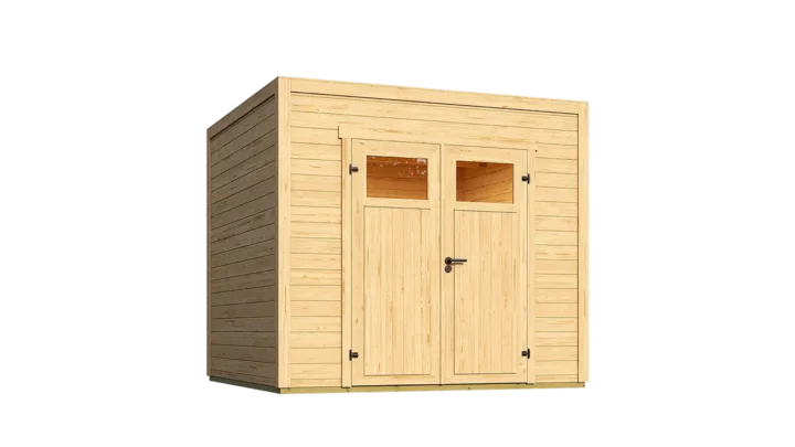 Gartenhaus Batu, 250x200, Doppeltür, naturbelassen