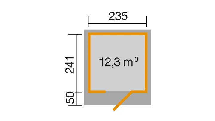 Gartenhaus Kingston 172, 235x241, Carbongrau