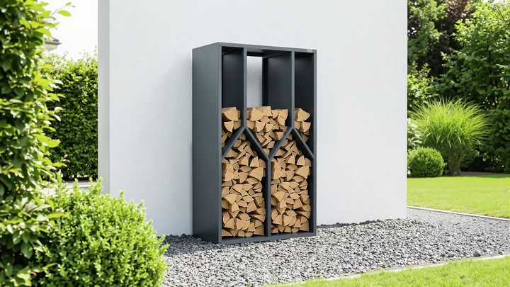 Brennholzlager Gary, 95x50, Anthrazit