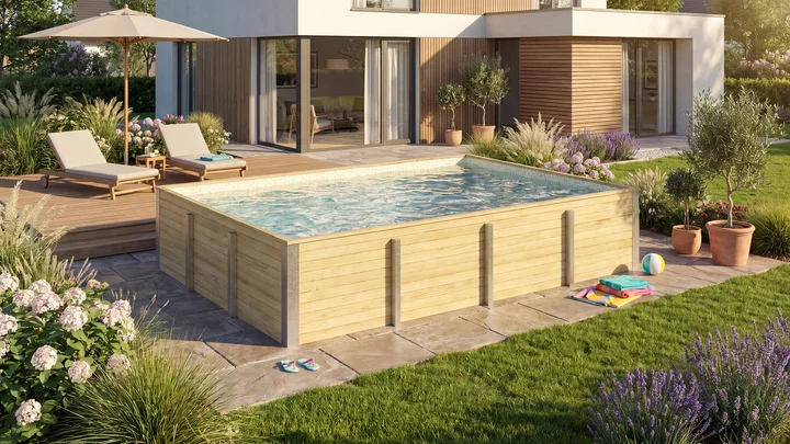 Gartenpool Siarago 595, 401x536, Folie Mosaik-Sand