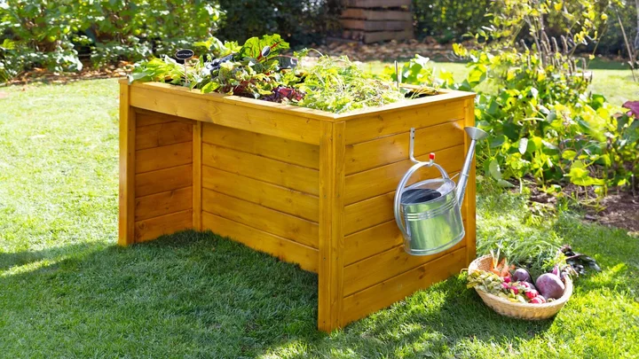 Profi-Hochbeet 669 Rollstuhl, 120x79, Eiche hell lasiert