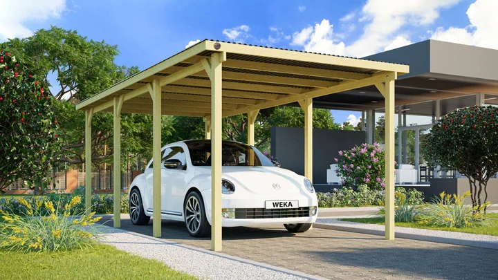 Carport 606, 268x579, Grün imprägniert