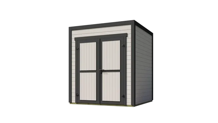 Gartenhaus Batu, 200x200, Vollholz-Doppeltür, grau/anthrazit