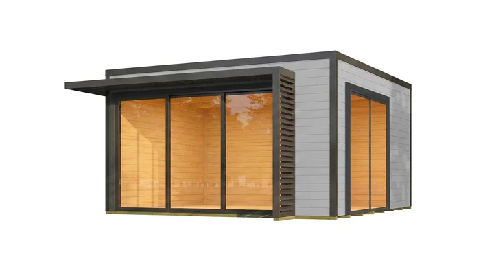 Gartenhaus Amberley, 400x400, grau/anthrazit