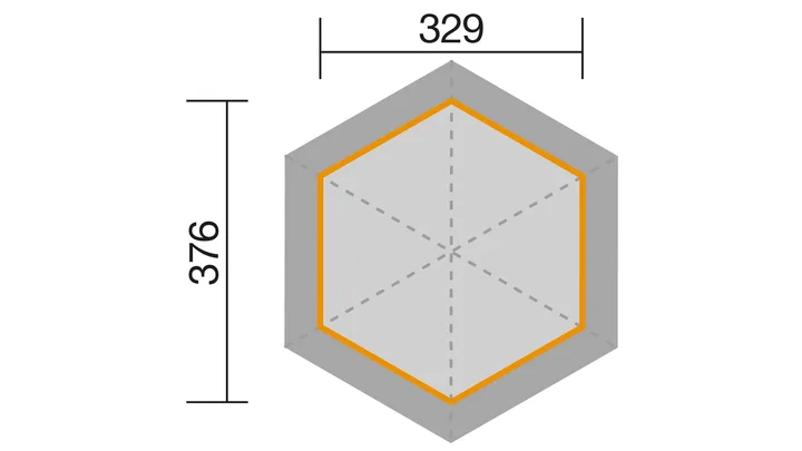 Pavillon 656, 329x376, Grün imprägniert