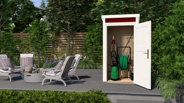 Gartenschrank 367, 109,6x106,2, Einzeltür, schwedenrot