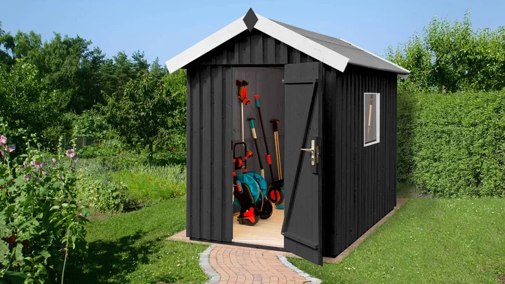 Schwedenhaus Vassbo 348, 200x208, Anthrazit