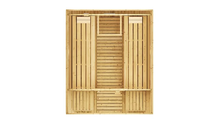 Fasssauna 198, 207,6x186,6, Glastür, naturbelassen