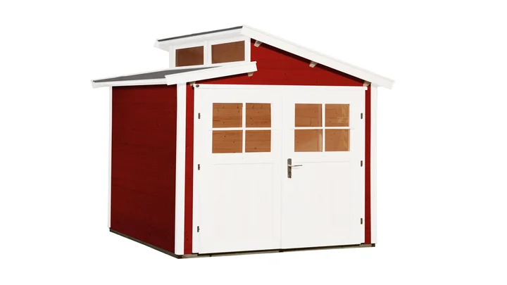 Gartenhaus Blackmount 226, 205x209, Satteldach, Doppeltür, schwedenrot