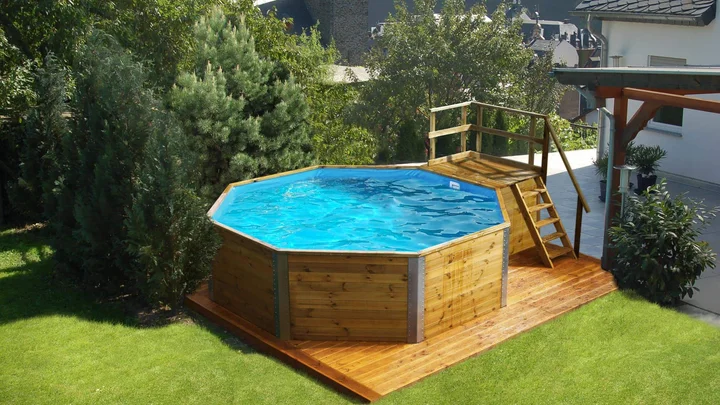 Gartenpool 593, 471x571, Folie Blau, Filteranlage