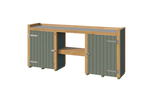 Pflanztisch Killarney, 235x50, Grüngrau/Eiche hell lasiert