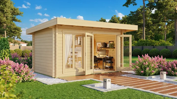 Gartenhaus Stoke 709, 400,00x250,00, Naturbelassen