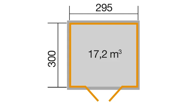 Gartenhaus Barrie wekaLine 219, 295x300, Schwedenrot