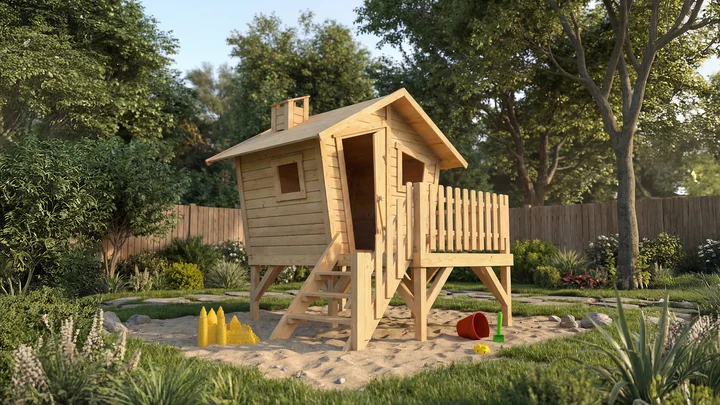 Tabaluga Abenteuerspielhaus, 214,5x200,0, Naturbelassen