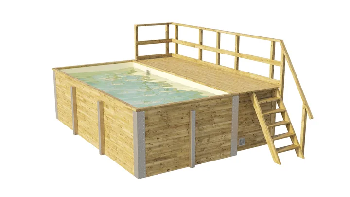 Gartenpool Siarago 595, 416x309, Folie Sand, Filteranlage