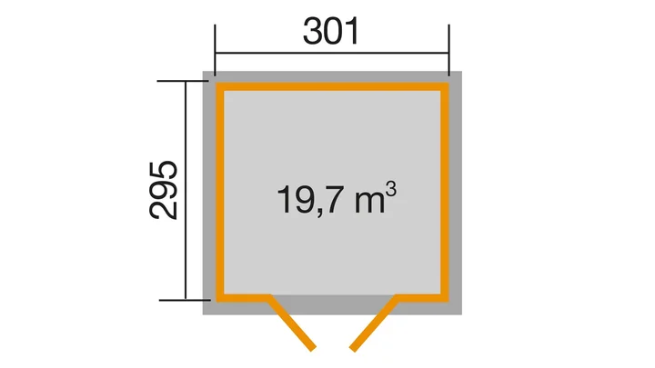 Gartenhaus Blackmount 122, 301x295, Carbongrau