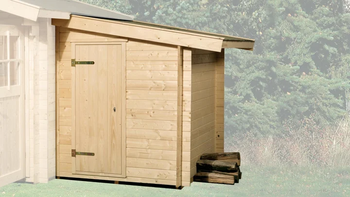 Anbauschuppen, 180x274, Naturbelassen