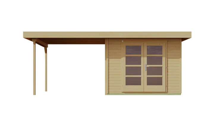 Gartenhaus Marlo 126, 590x301, Naturbelassen