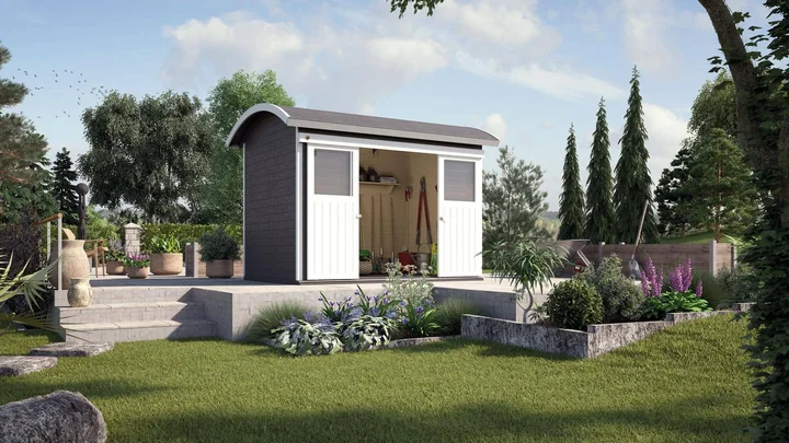 Schiebetürhaus Stockton 228, 295x215, Anthrazit