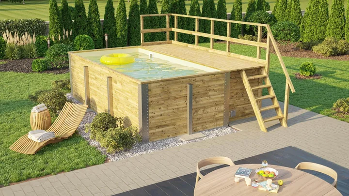 Gartenpool Siarago 595, 416x309, Folie Sand, Filteranlage