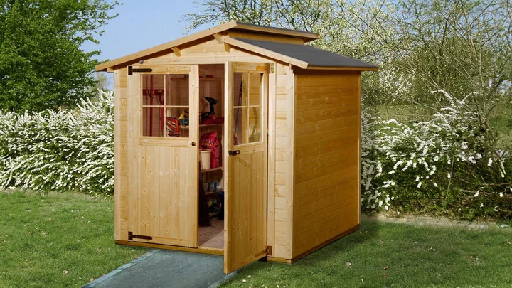 Gartenhaus Blackmount 323, 194x254, Eiche hell lasiert