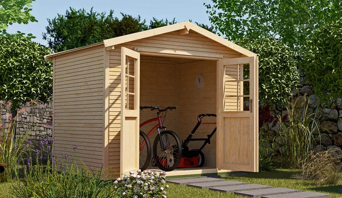 Gartenhaus Barrie wekaLine 218, 301x235, Satteldach, naturbelassen