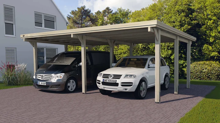 Carport 618, 576x398, Grün imprägniert