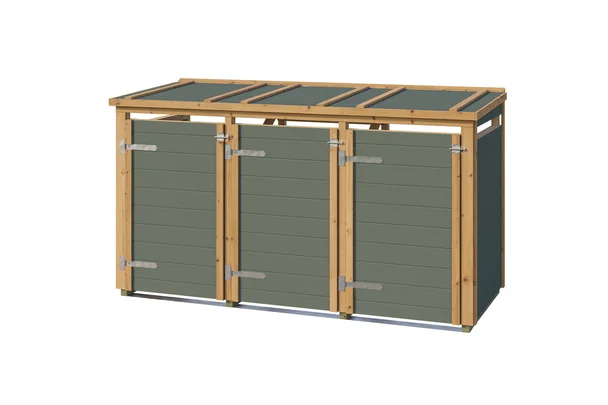 Mülltonnenbox Killarney, 92x230, Grüngrau/Eiche hell lasiert