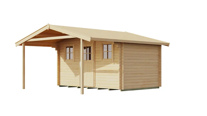 Gartenhaus Blumberg 135, 380x500, Naturbelassen