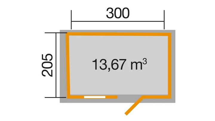 Gartenhaus Blackmount 123, 301x205, Anthrazit