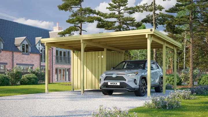 Carport 607, 478x389, Grün imprägniert