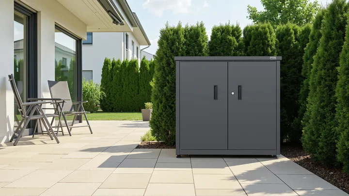 Terrassenschrank Gary, 90,0x62,5, Anthrazit