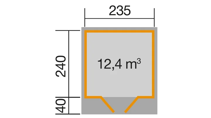 Gartenhaus Blackmount 179, 235x241, Naturbelassen