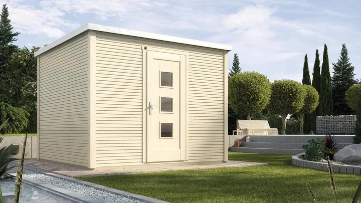 Gartenhaus Granby wekaLine 413, 300x300, Einzeltür, extrahoch, naturbelassen