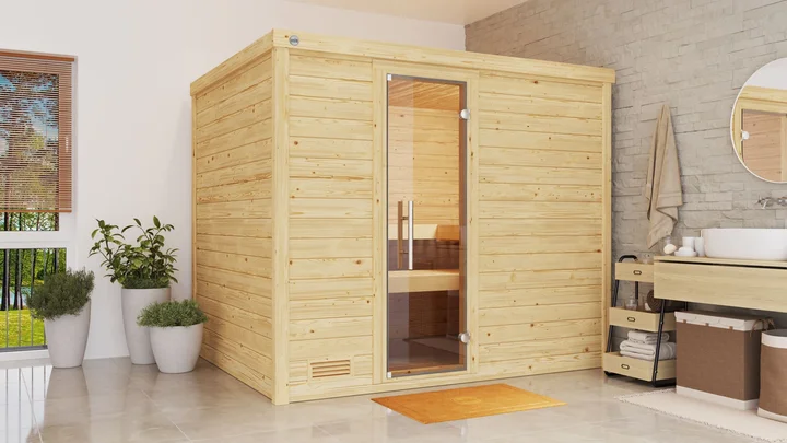 Massivholzsauna Bergen