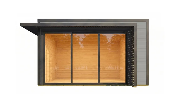 Gartenhaus Amberley, 400x400, grau/anthrazit